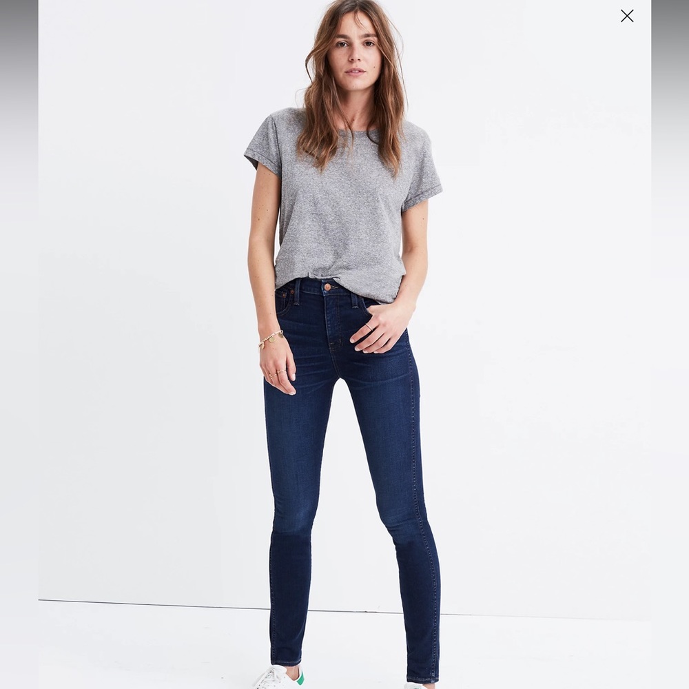 Madewell 10" High-Rise Skinny Skinny Jeans in Hayes Wash